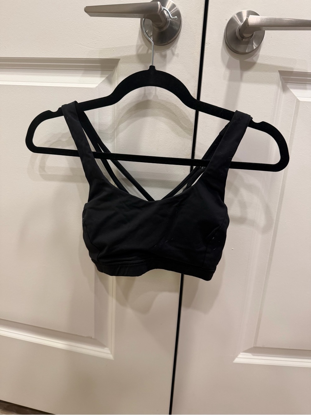 Lululemon Black Strappy Sports Bra - size 4